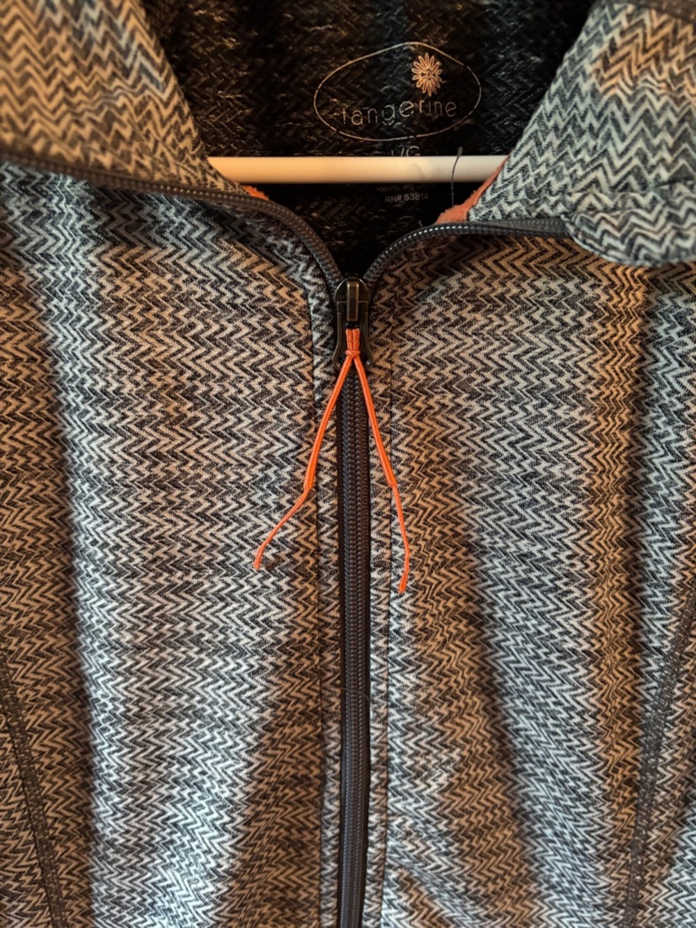 Tangerine Heathered Gray Jacket with Orange Trim - Picture 4 of 8